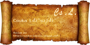 Csuka László névjegykártya