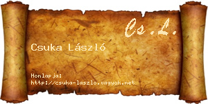 Csuka László névjegykártya