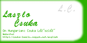 laszlo csuka business card